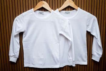 זוג גופיות ארוכות 100% כותנה